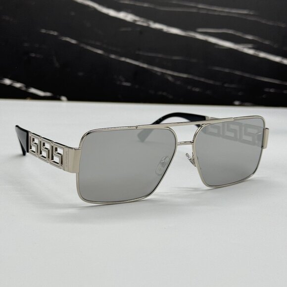 NEW VERSACE VE2290 10016G SILVER/GRAY UNISEX SUNGLASSES VE2290 1001/6G main image 9